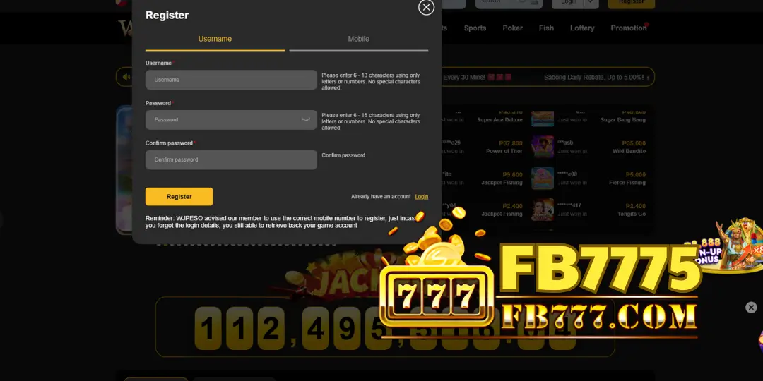 Gabay sa Pagrehistro ng FB7775 Account